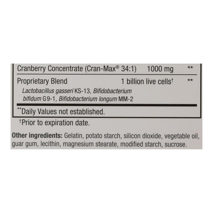 Kyolic - Cran Logic Cran-max Extracto de arándano más probióticos - 60 cápsulas