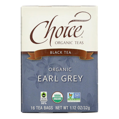 Choice Organic Teas - Earl Grey Tea - 16 Bags - Case Of 6