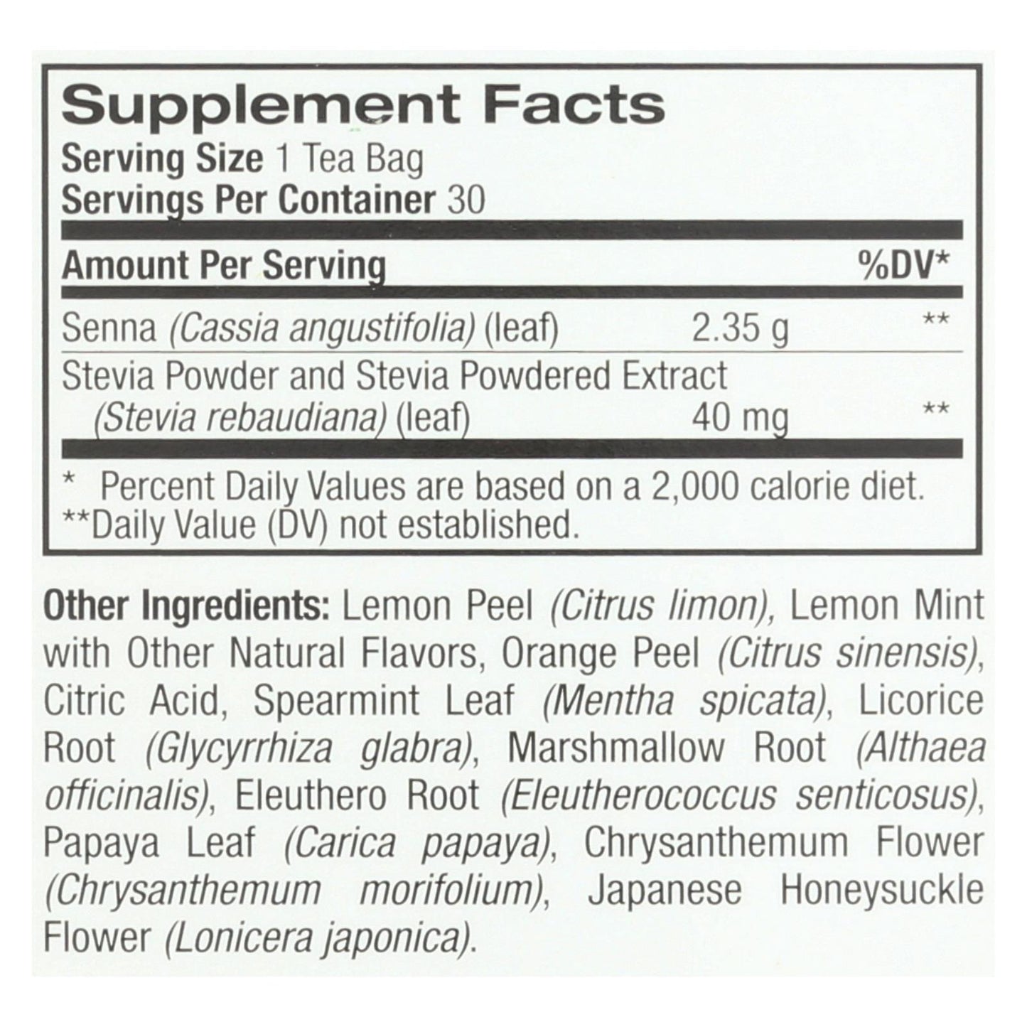 Laci Le Beau Super Dieter's Tea Limón Menta - 30 Bolsitas de té