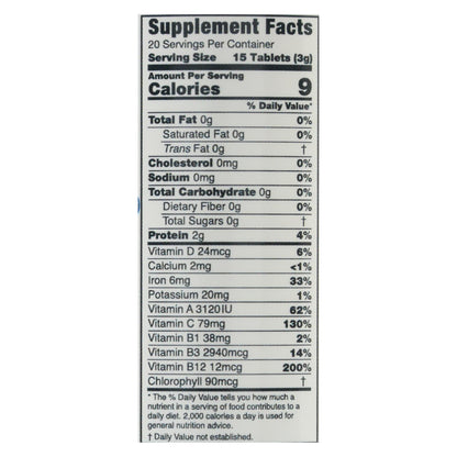 Chlorella orgánica de Green Foods - 200 mg - 300 comprimidos
