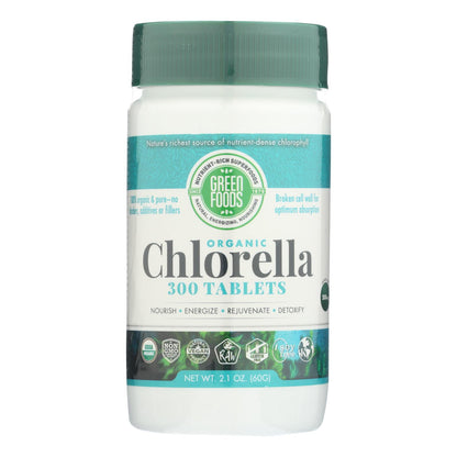 Chlorella orgánica de Green Foods - 200 mg - 300 comprimidos