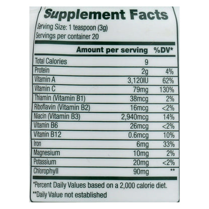Polvo de clorella orgánica de Green Foods - 2,1 oz