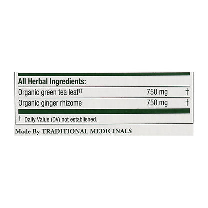 Traditional Medicinals Organic Green Tea Ginger - Case Of 6 - 16 Bags