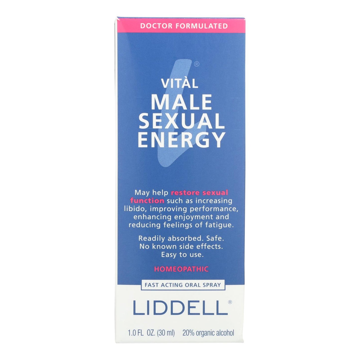 Energía homeopática masculina de Liddell, 1 onza líquida