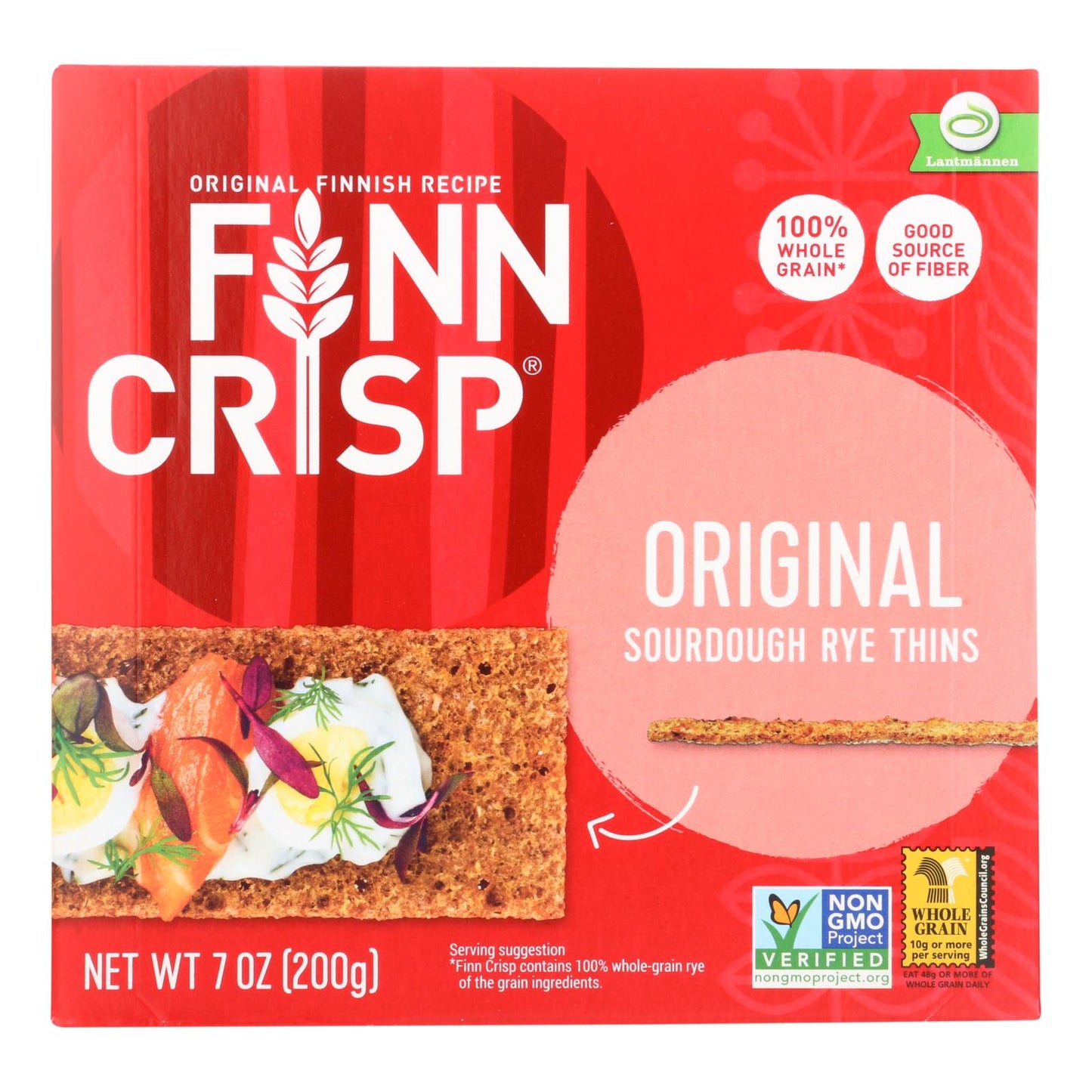 Finn Crisp Original - Grano integral - Caja de 9 - 7 oz.