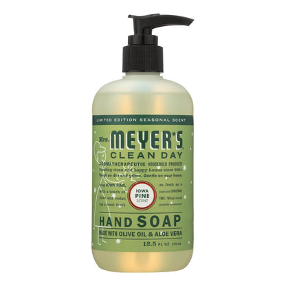 Mrs. Meyer's Clean Day - Jabón líquido para manos - Iowa Pine - Caja de 6 - 12,5 onzas líquidas.