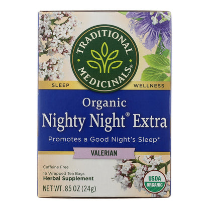 Traditional Medicinals 有机草本茶 - Nighty Night Valerian - 6 盒装 - 16 袋