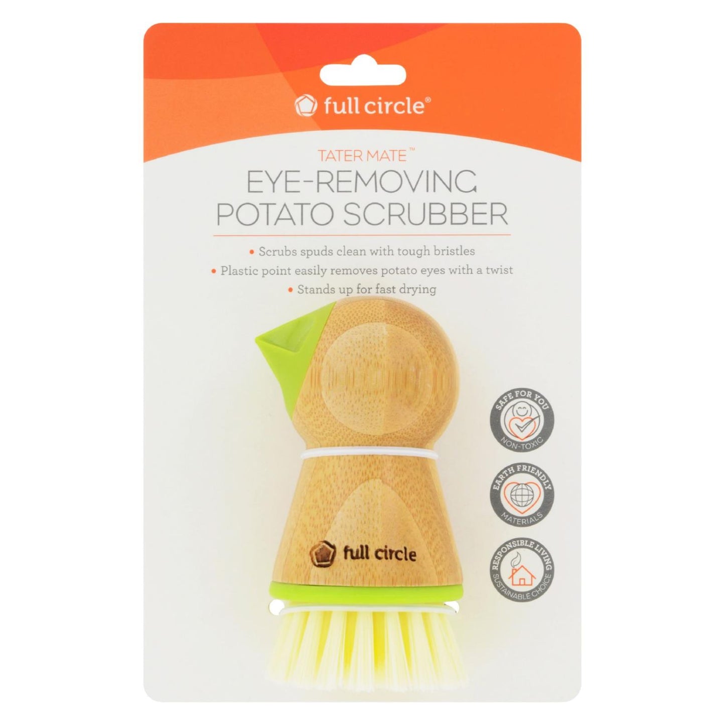 Cepillo para papas Tater Mate con removedor de manchas Full Circle Home - Caja de 6