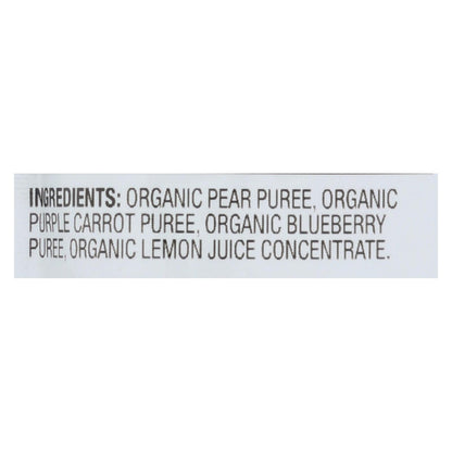 Plum Organics Baby Food - Organic - Blueberry Pear And Purple Carrots - Stage 2 - 6 Months And Up - 3.5 .oz - Case Of 6