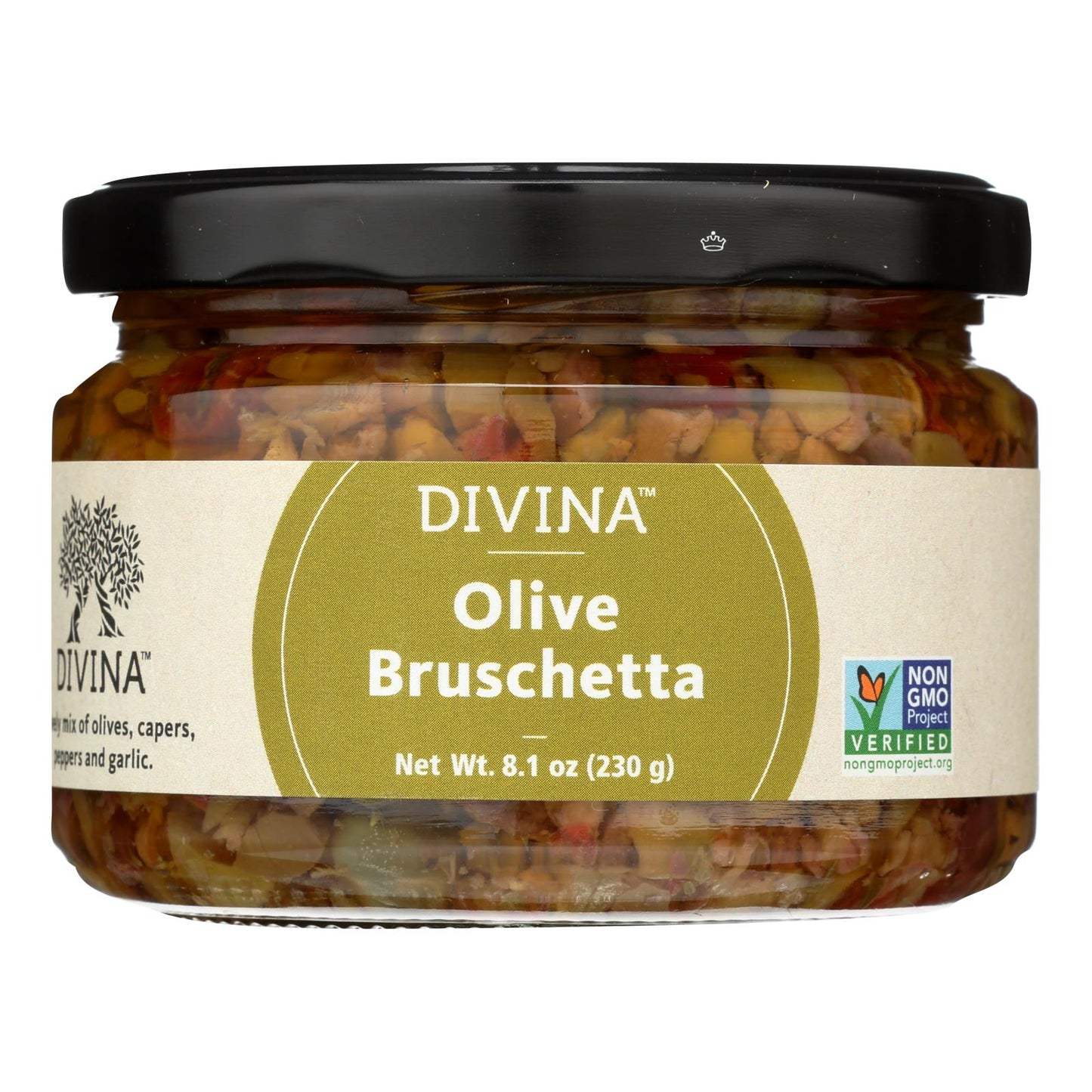 Divina - Olive Bruschetta - Case Of 6 - 8.1 Oz.