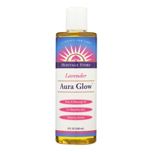 Loción para la piel Heritage Products Aura Glow con aroma a lavanda, 8 onzas líquidas