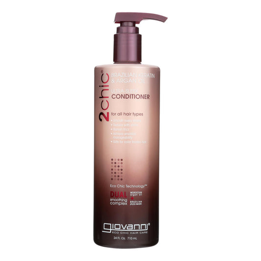 Acondicionador Giovanni Hair Care Products - 2chic Keratin And Argan - 24 Fl Oz