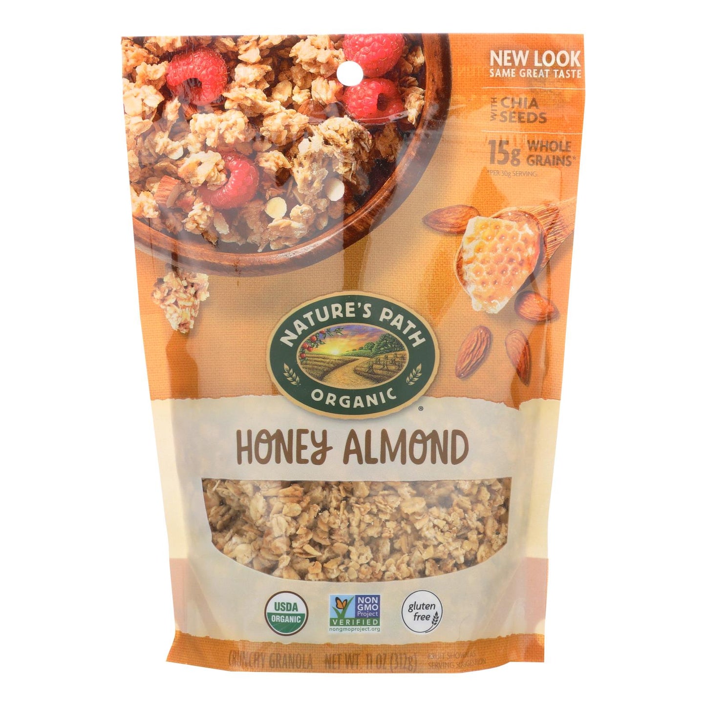 Granola de almendras y miel orgánica Nature's Path - Caja de 8 - 11 oz.