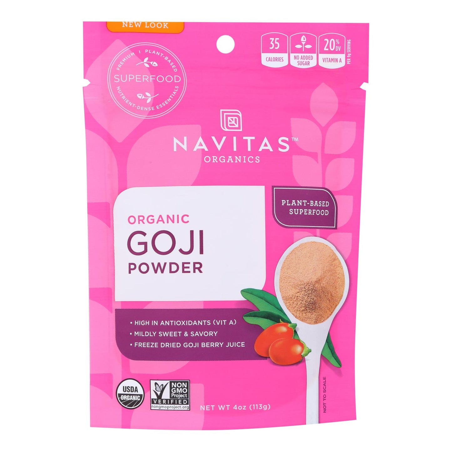 Navitas Naturals Goji Berry Powder - Organic - Freeze-dried - 4 Oz - Case Of 12