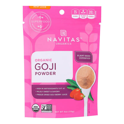 Navitas Naturals Goji Berry Powder - Organic - Freeze-dried - 4 Oz - Case Of 12