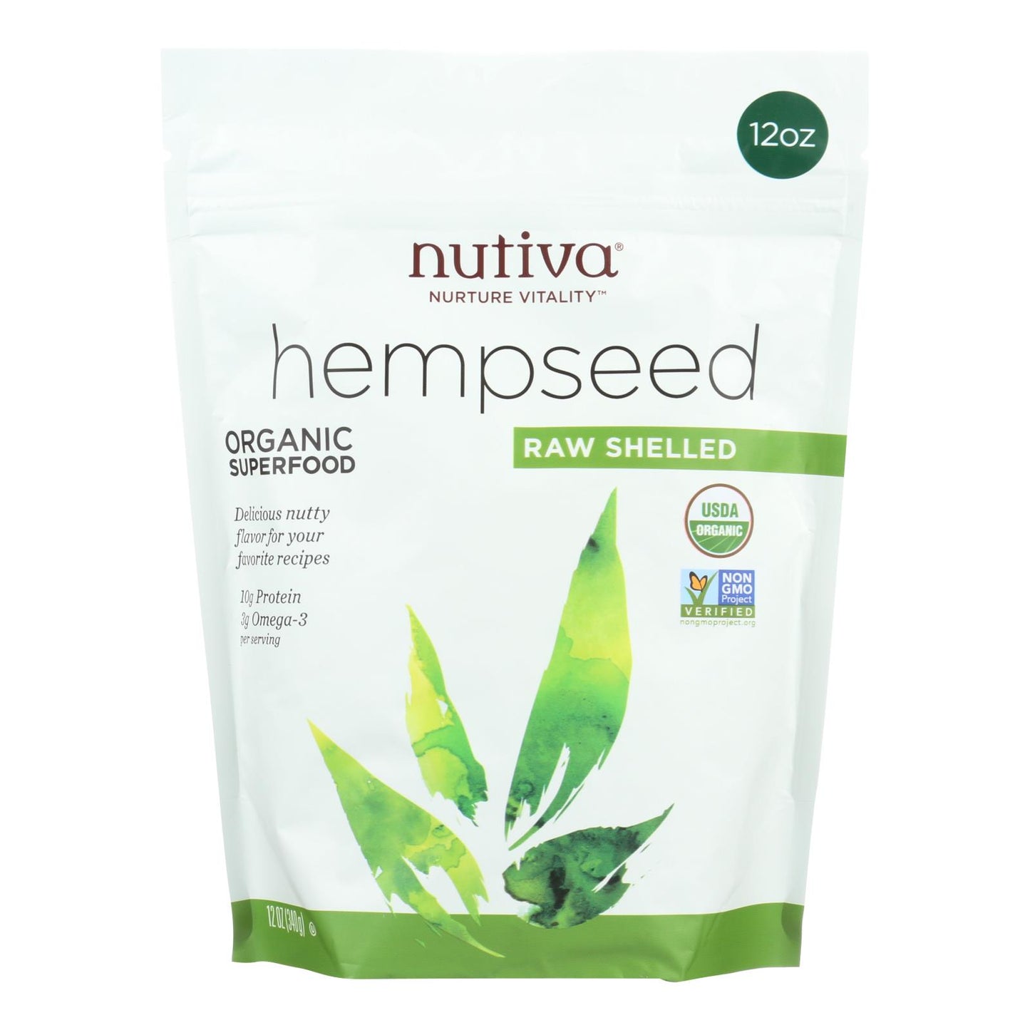 Nutiva 大麻籽 - 有机 - 去壳 - 12 盎司