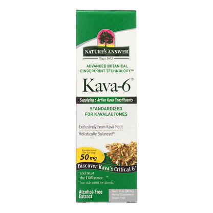 Nature's Answer - Extracto de kava 6 - Sin alcohol - 1 oz