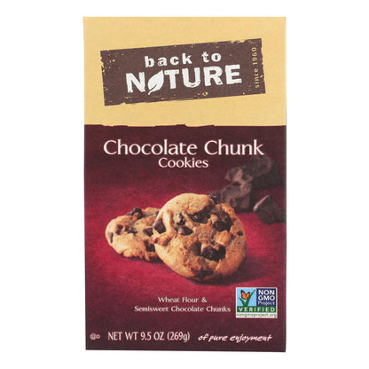 Galletas con trozos de chocolate Back To Nature - Caja de 6 - 9.5 oz.