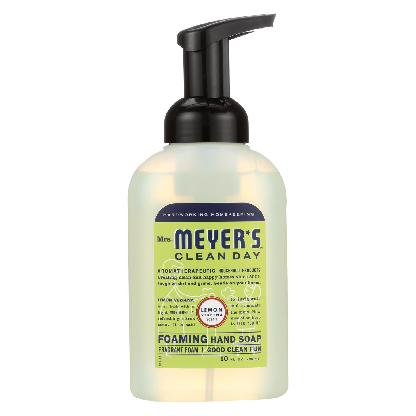 Mrs. Meyer's Clean Day - Jabón espumoso para manos - Verbena de limón - Caja de 6 - 10 onzas líquidas