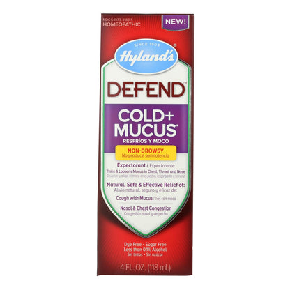 Hylands Homepathic Resfriado y mucosidad - Defend - 4 Fl Oz