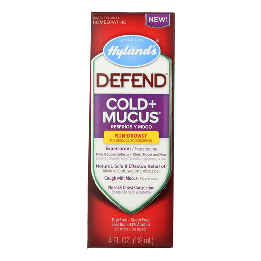 Hylands Homepathic Resfriado y mucosidad - Defend - 4 Fl Oz
