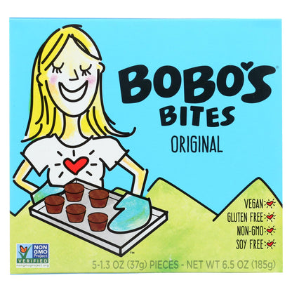 Barras de avena Bobo's - Bocados originales - Sin gluten - Caja de 6 - 1.3 oz.