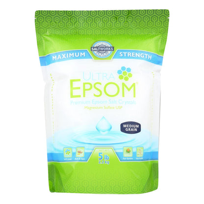 Sal de Epsom Ultra, grano mediano, 5 libras