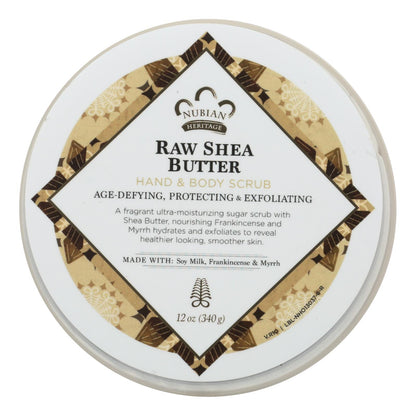 Exfoliante corporal y para manos Nubian Heritage, con vitamina E y extracto de grosella negra, 12 oz