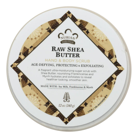 Exfoliante corporal y para manos Nubian Heritage, con vitamina E y extracto de grosella negra, 12 oz