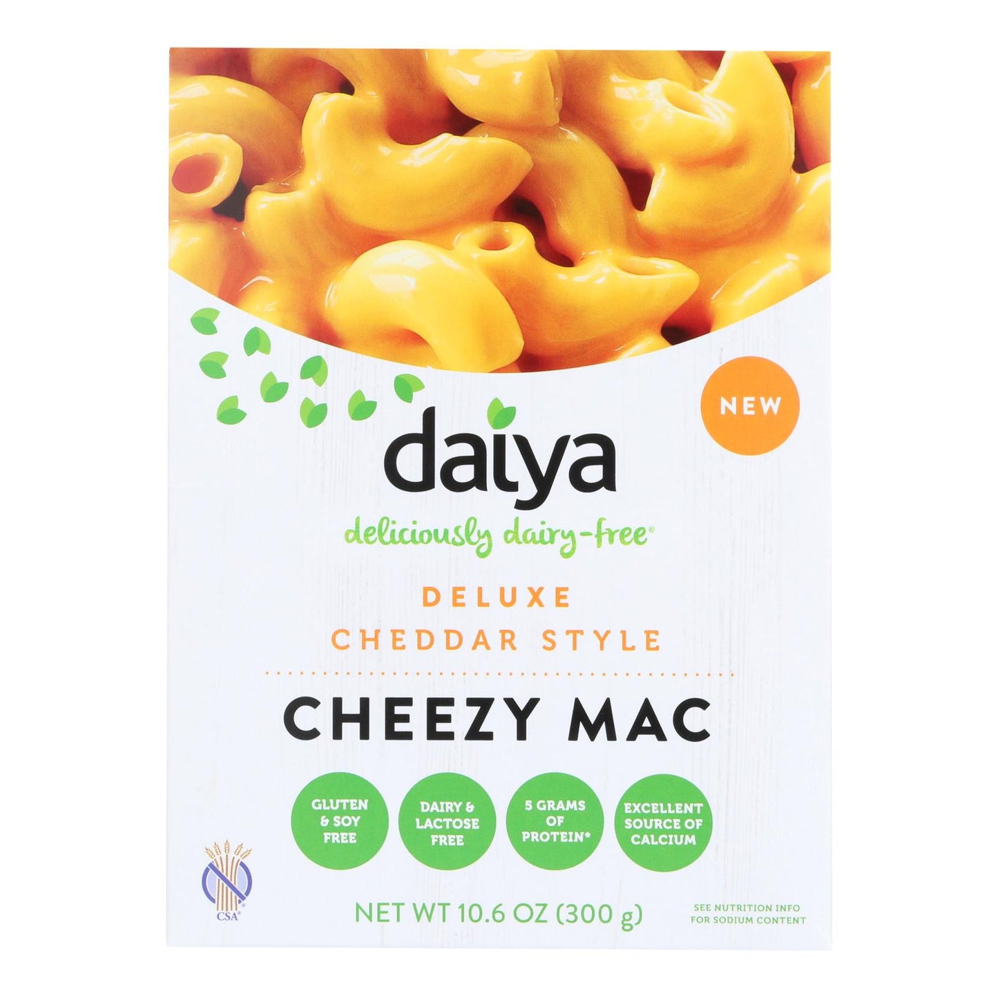 Daiya Foods - Cheezy Mac Deluxe - Estilo Cheddar - Sin lácteos - 10,6 oz. - Caja de 8