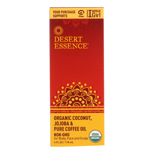 Desert Essence - Aceite de coco, jojoba y café - Orgánico - 4 oz