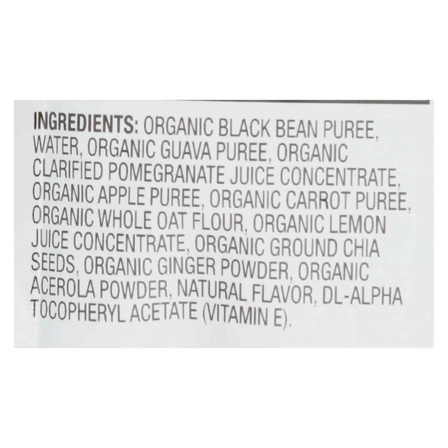 Plum Organics Mighty 4 Blends Tots - Guayaba, granada, frijoles negros, zanahoria y avena - Caja de 6 - 4 oz.
