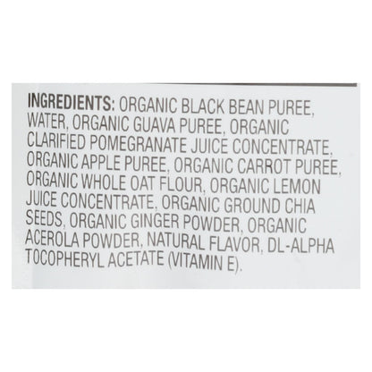 Plum Organics Mighty 4 Blends Tots - Guayaba, granada, frijoles negros, zanahoria y avena - Caja de 6 - 4 oz.