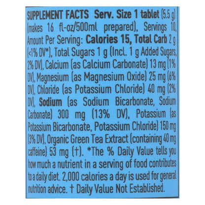 Tabletas Nuun Hydration Drink - Energéticas - Limón-lima - 10 tabletas - Caja de 8