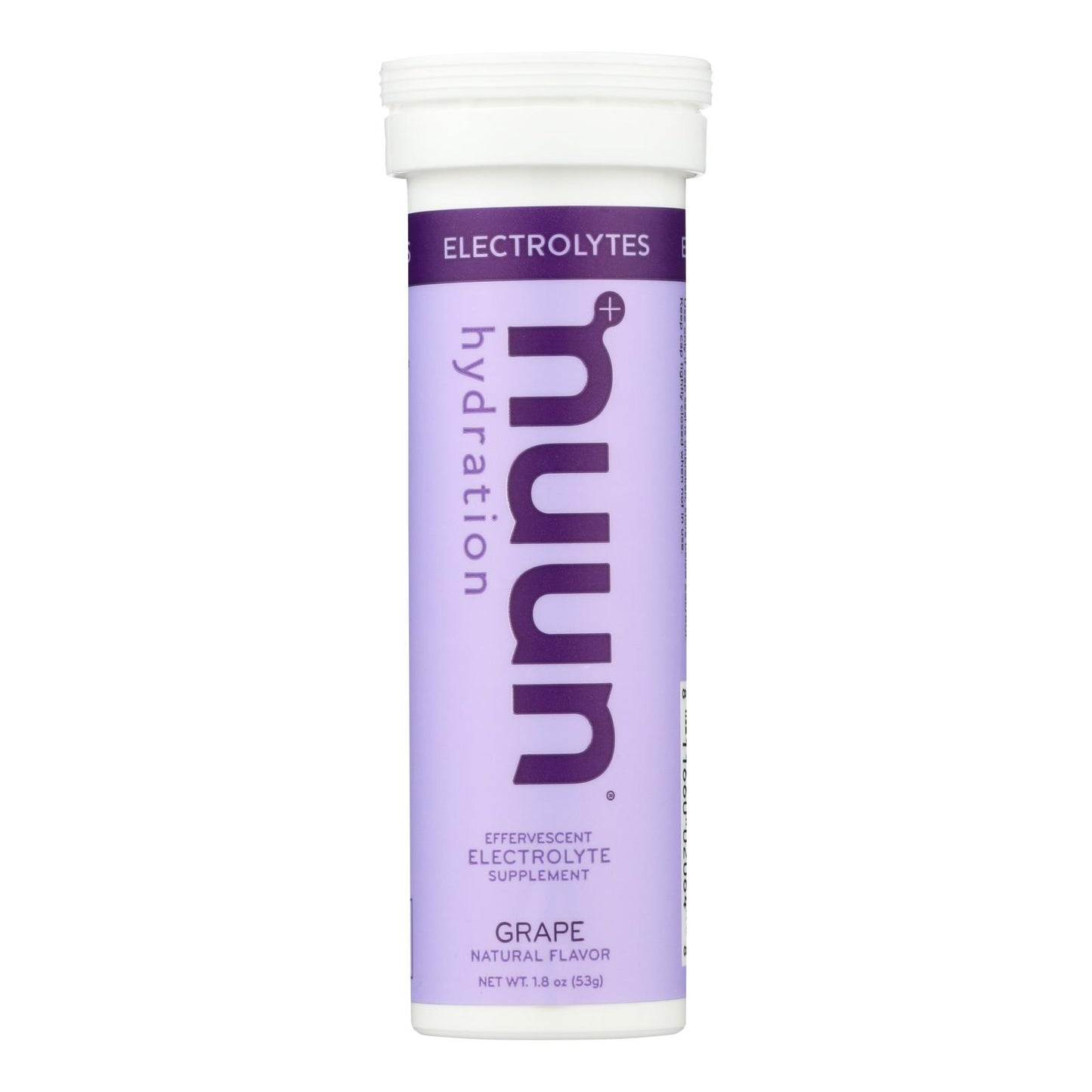 Tableta hidratante Nuun Active, sabor uva, 10 comprimidos, caja de 8