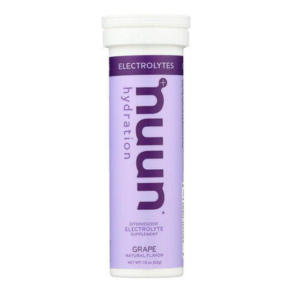 Tableta hidratante Nuun Active, sabor uva, 10 comprimidos, caja de 8