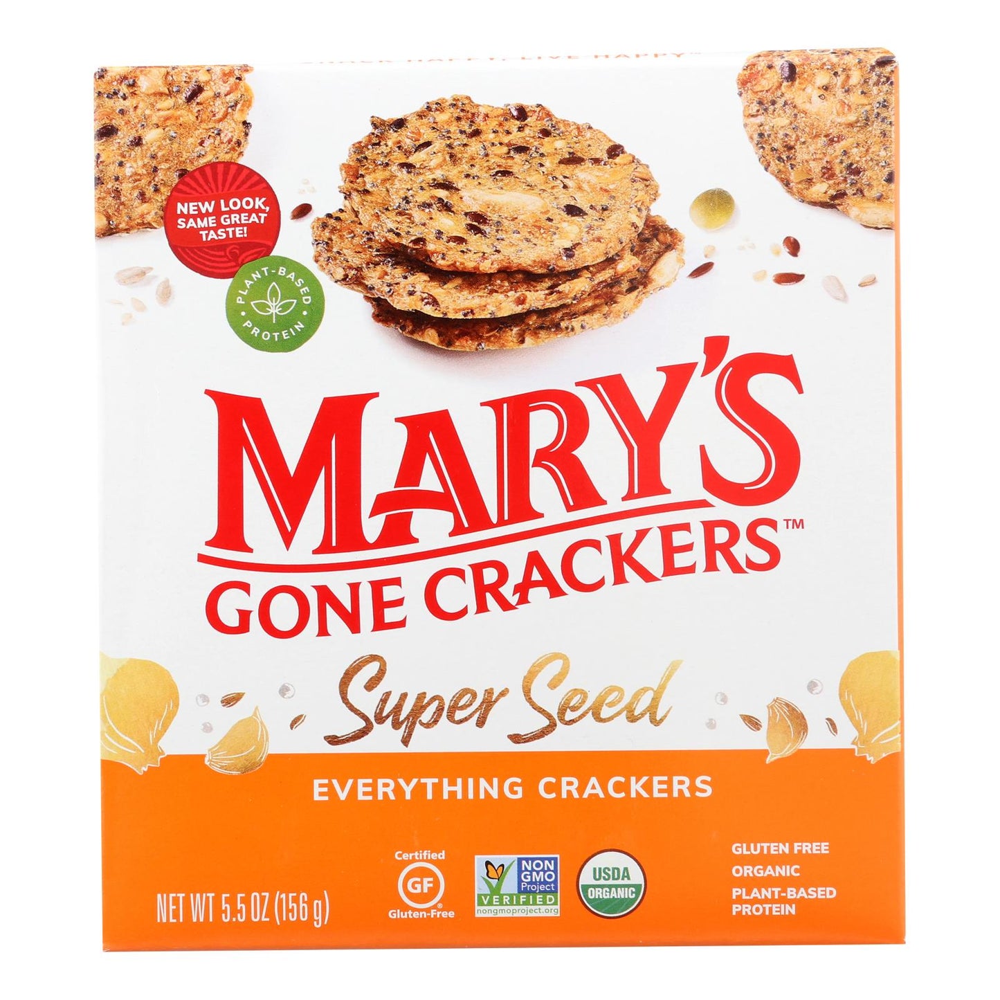 Mary's Gone Crackers Super Seed - Everything - Case Of 6 - 5.5 Oz.