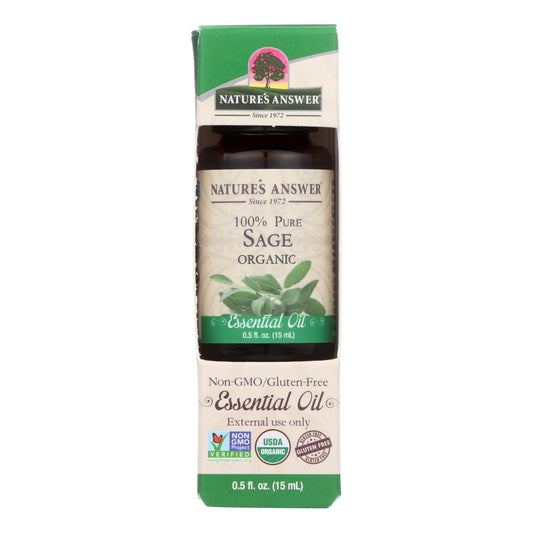 Nature's Answer - Aceite esencial orgánico - Salvia - 0.5 oz.