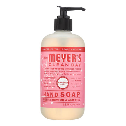 Mrs. Meyer's Clean Day - Jabón líquido para manos - Menta - Caja de 6 - 12,5 onzas líquidas.