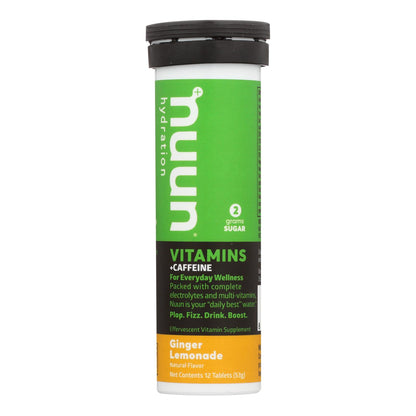 Tableta hidratante Nuun Drink - Limonada de jengibre - Caja de 8 - 12 tabletas
