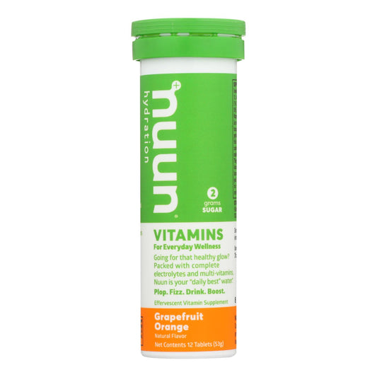 Tabletas de bebida Nuun Vitamins - Pomelo - Naranja - Caja de 8 - 12 tabletas