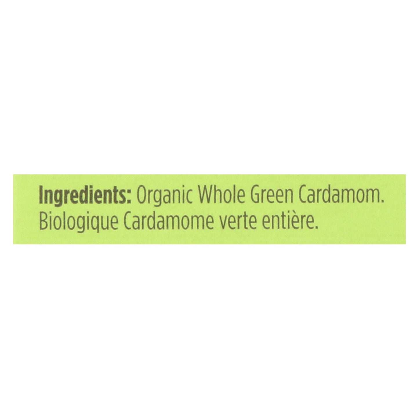 Spicely Organics - Vainas de cardamomo orgánico - Verde - Caja de 6 - 0,2 oz.