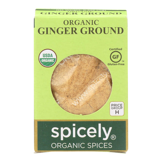 Spicely Organics - Jengibre orgánico - Molido - Caja de 6 - 0.4 oz.