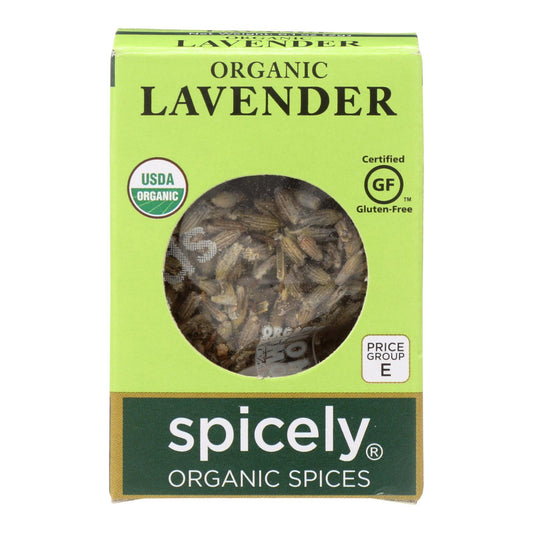Spicely Organics - Lavanda orgánica - Caja de 6 - 0.1 oz.