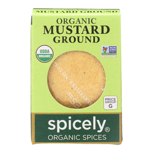 Spicely Organics - Mostaza orgánica - Molida - Caja de 6 - 0.4 oz.