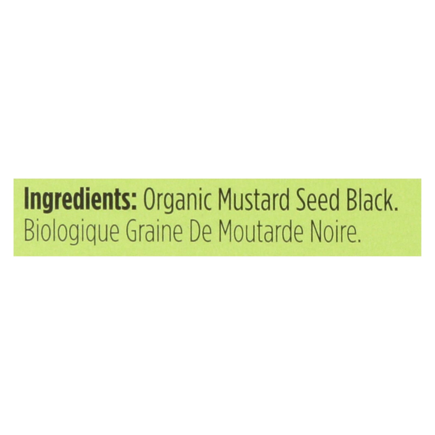 Spicely Organics - Semilla de mostaza orgánica - Negra - Caja de 6 - 0.5 oz.