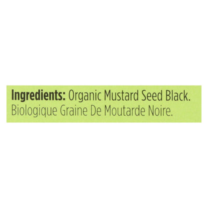 Spicely Organics - Semilla de mostaza orgánica - Negra - Caja de 6 - 0.5 oz.