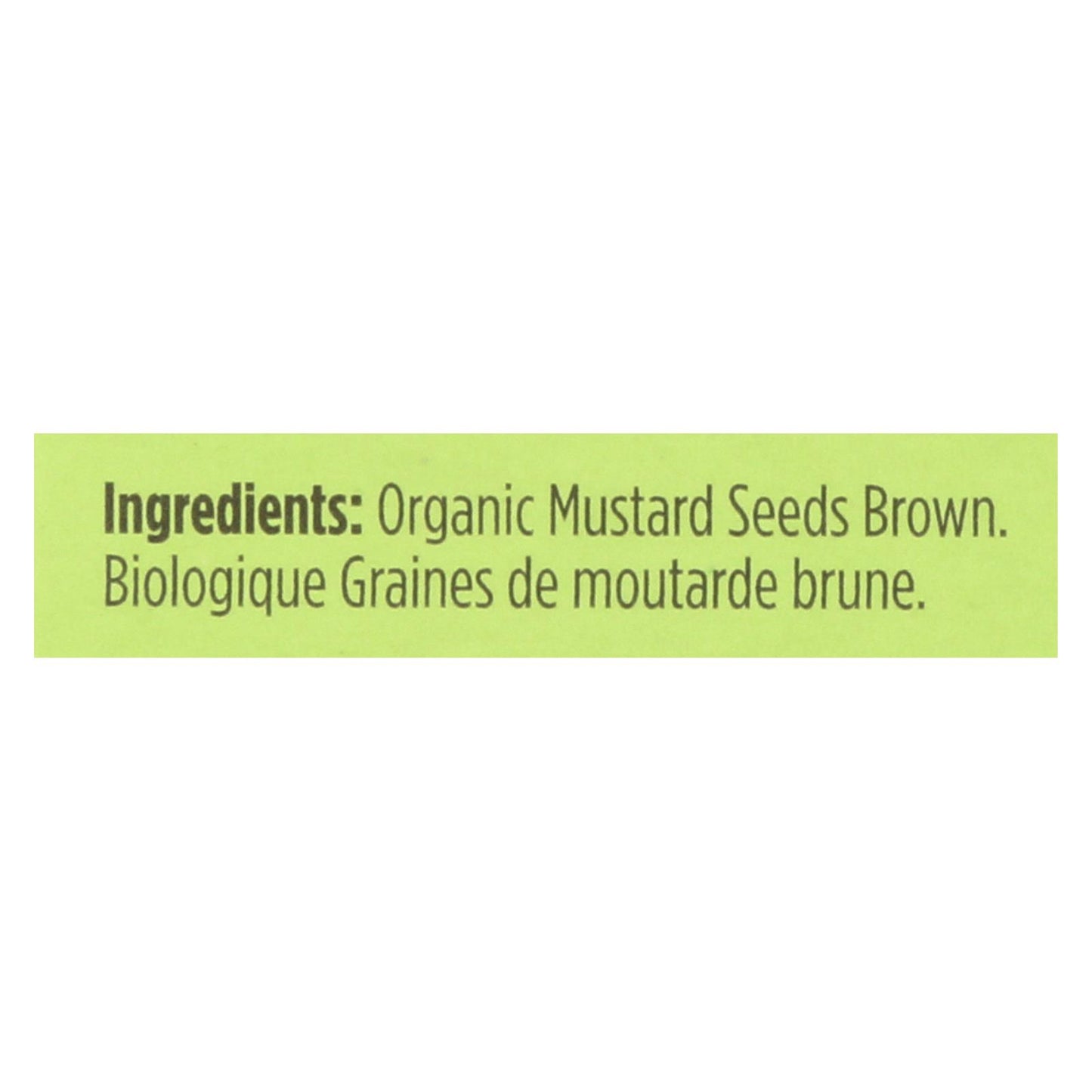 Spicely Organics - Semilla de mostaza orgánica - Marrón - Caja de 6 - 0.6 oz.