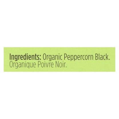 Spicely Organics - Organic Peppercorn - Black - Case Of 6 - 0.45 Oz.