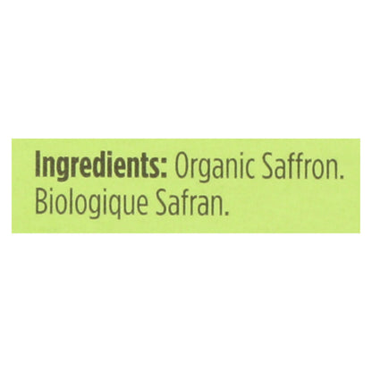 Spicely Organics - Azafrán orgánico - Caja de 6 - 0,007 oz.